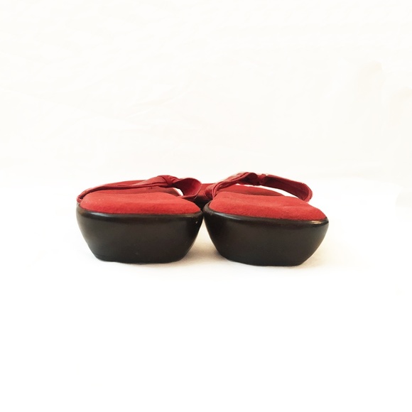 Red mini wedge sandals - Picture 4 of 4